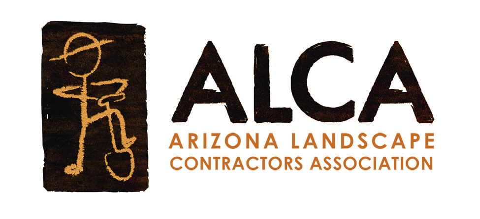 A logo for the arizona land and construction contractors association.