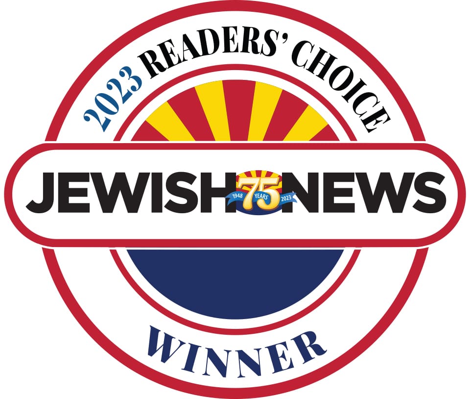 A badge that says " jewish news 2 0 2 3 readers choice winner ".