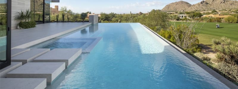 A large pool with a view of the sky